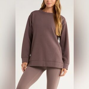 Zella Mauve Ribbed Sweatshirt and Leggings Set